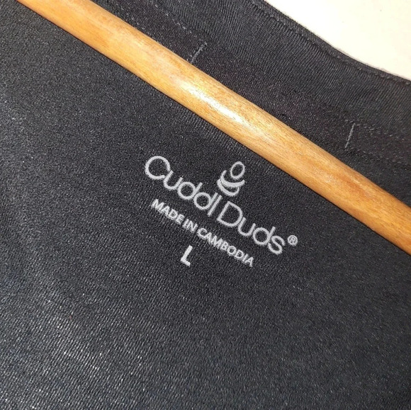 Cuddl‎ Duds Black Lightweight Cardigan Size Large Button Closure - Picture 2 of 3